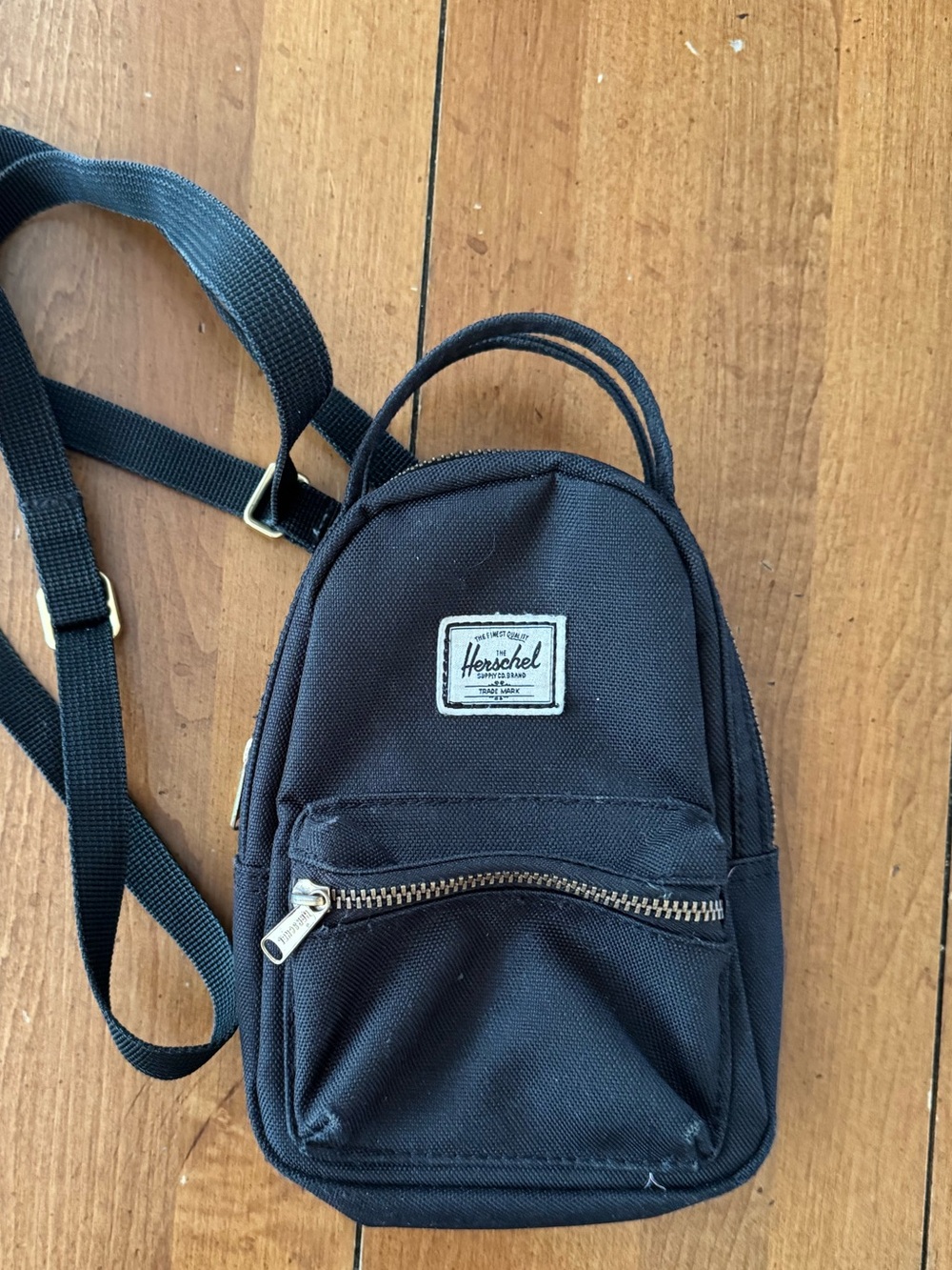 Herschel Supply Co Nova Crossbody Bag Mini Backpack Black Red Striped Lining OS